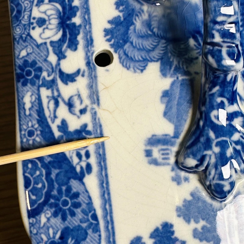 Vintage c1930 Copeland Spode Blue Italian Hygienic Cheese Dish Keeper England - Picture 14 of 16